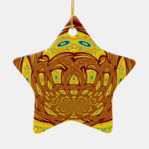 Golden Baseball Glove Julgransprydnad Keramik