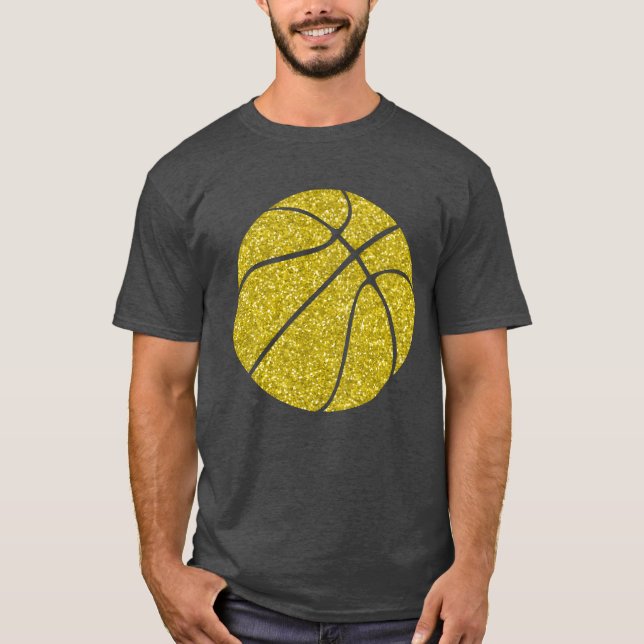 Golden Basketball Ball Bball Sports Streetball nba T Shirt (Framsida)