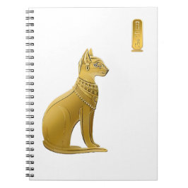 Golden Bastet - den egyptiska skyddsgudaten Anteckningsbok