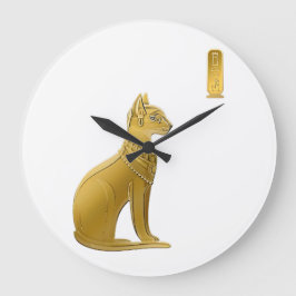 Golden Bastet - den egyptiska skyddsgudaten Stor Klocka