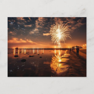 Golden Beach Fireworks Vykort