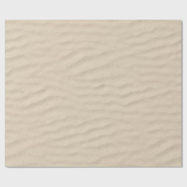 Golden Beach Sand Photo Effect Faux Sand Presentpapper (Platt)