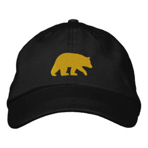 Golden Bear Silhouette-Anpassningsbar Broderad Keps