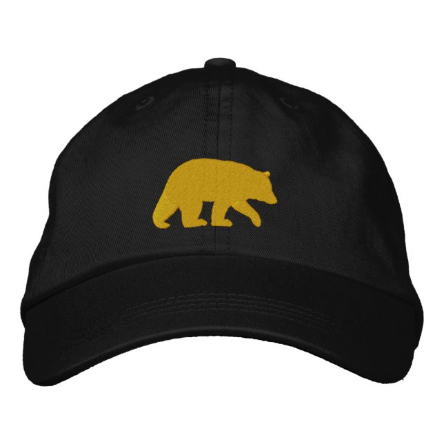 Golden Bear Silhouette-Anpassningsbar Broderad Keps (Framsida)