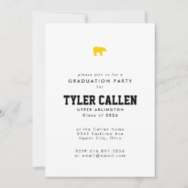 Golden Bear Studentexamen Text-only Grad-fest Inbjudningar