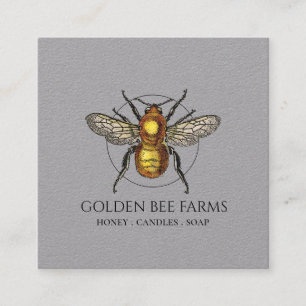 Golden Bee Farms Honungsprodukter Kraft Fyrkantigt Visitkort