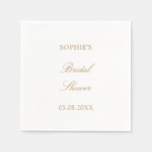 Golden Beige Script Möhippa Napkins Pappersservett