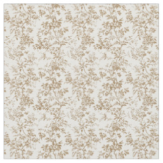 Golden Beige Toile med Ro och Foliage Tyg