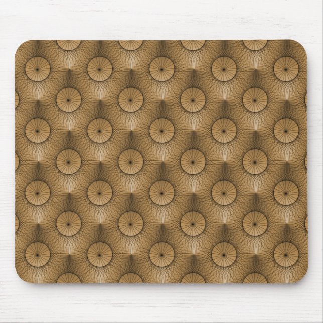 Golden Beige Ultramodern Chic Mousepad Musmatta (Framsidan)