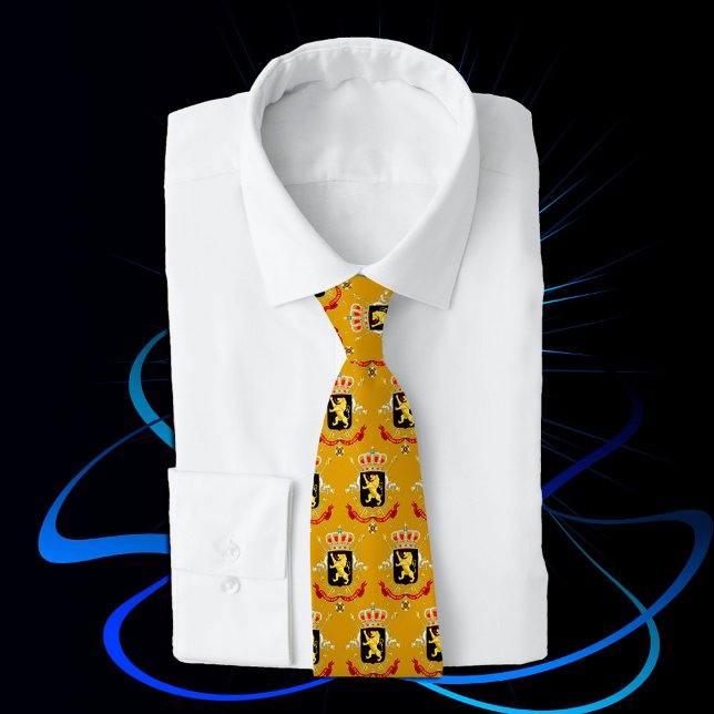 Golden Belgium Tie, Emblem mode, Belgiska Flagga Slips (Skapare uppladdad)