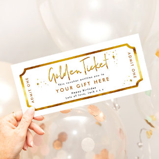 Golden Biljett Birthday Voucher