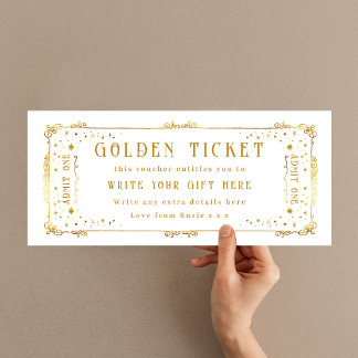Golden Biljett Birthday Voucher Biljett