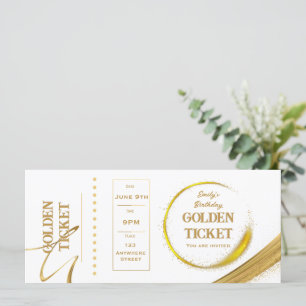 Golden Biljett White and Guld inbjuds med ett plat