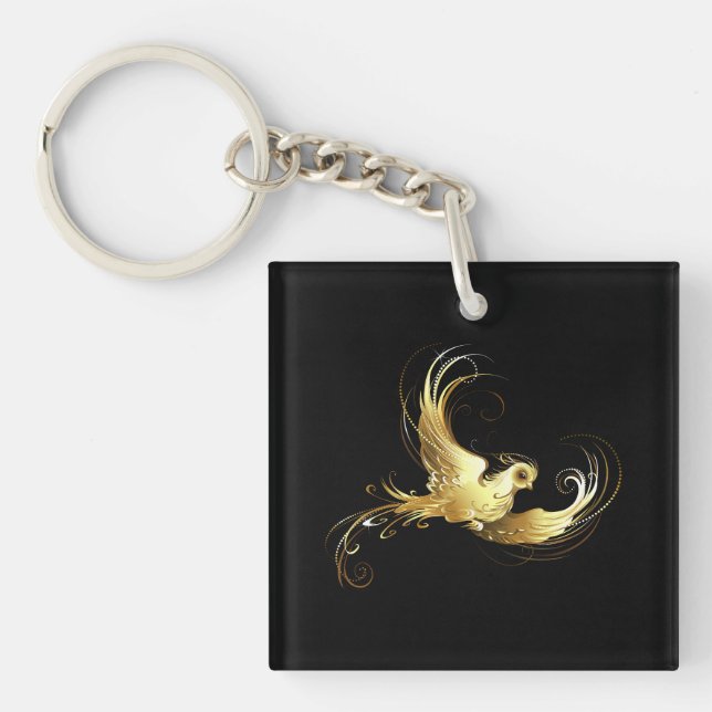 Golden Bird on Black Background (Framsidan)