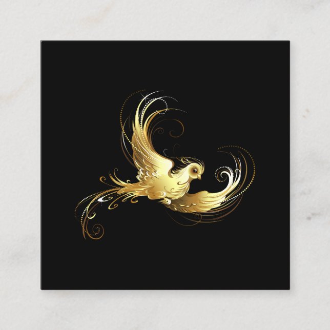 Golden Bird on Black Background (Framsida)