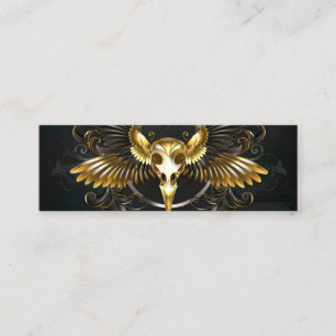 Golden Bird Skull på svart bakgrund Lojalitetskort
