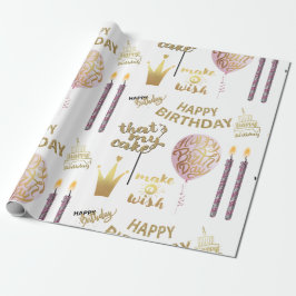 Golden Birdday Presentpapper