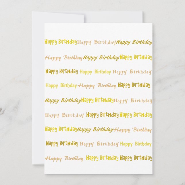 Golden Birthday Kort (Framsida)