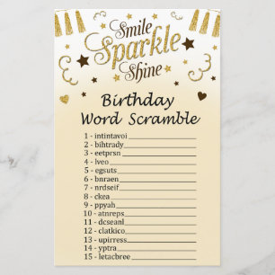 Golden Birthday Ord Scramble Game