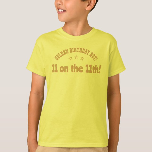 Golden Birthday T Shirt (Framsida)