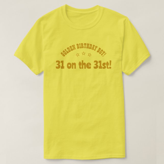 Golden Birthday T Shirt (Design framsida)