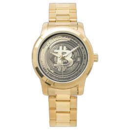 Golden Bitcoin Armbandsur