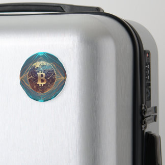 Golden Bitcoin Revolution Symbol  Magnet