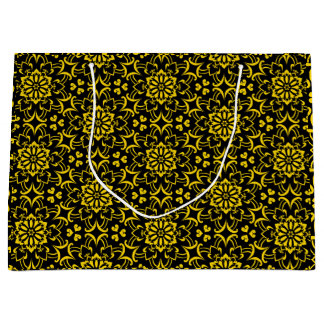 Golden Black and white arabesque bag