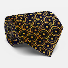 Golden&Black Art-Deco-cirklar Neck Tie Slips