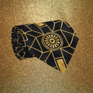 Golden & Black Art-Deco mönster Slips