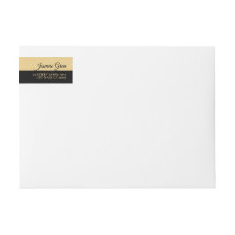 Golden & Black Background Etikettband