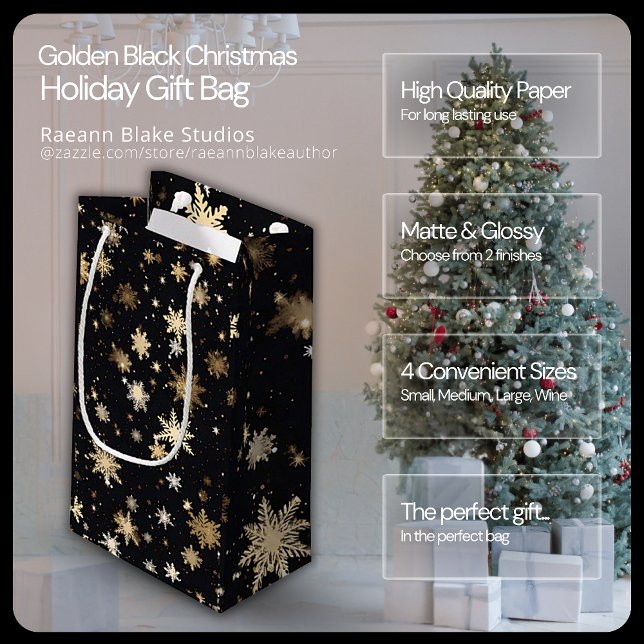 Golden Black-julens Helgdag Gift Bag (Skapare uppladdad)