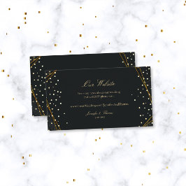 Golden Black Marble Bröllop webbplats Tilläggskort