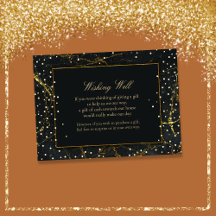 Golden Black Marble Wishing well Bröllop