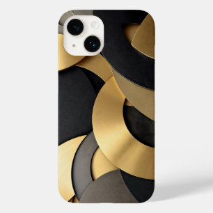 Golden & Black-överlappande geometrisk Abstrakt