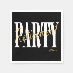 Golden & Black Pension Party, Anpassningsbar Napki Pappersservett