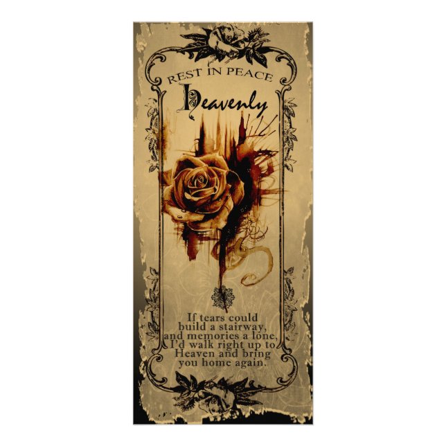 Golden Black Ro - Sympathy Card/Rackcard Reklamkort (Framsidan)