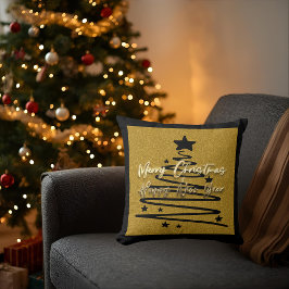 Golden Black Throw Pillow Kudde