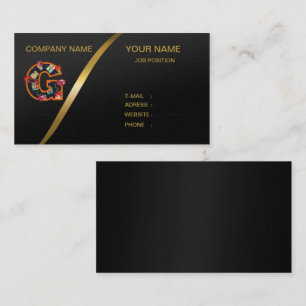 GOLDEN/BLACK VISITKORT