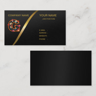 GOLDEN/BLACK VISITKORT