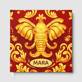 Golden Blessings: Personalized Elephant Mara QR    Gästböcker