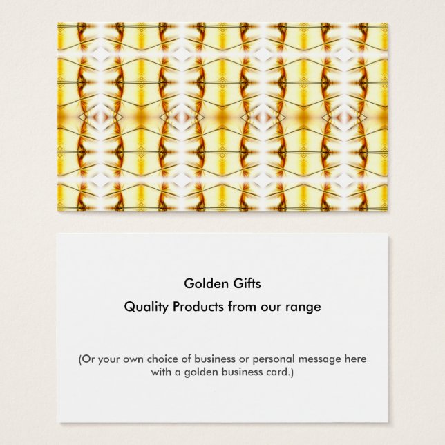 Golden Bling. Visitkort (Framsida & baksida)