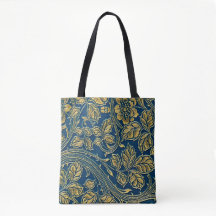 Golden Blommar Elegance Tote Bag
