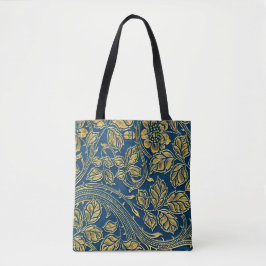 Golden Blommar Elegance Tote Bag Tygkasse