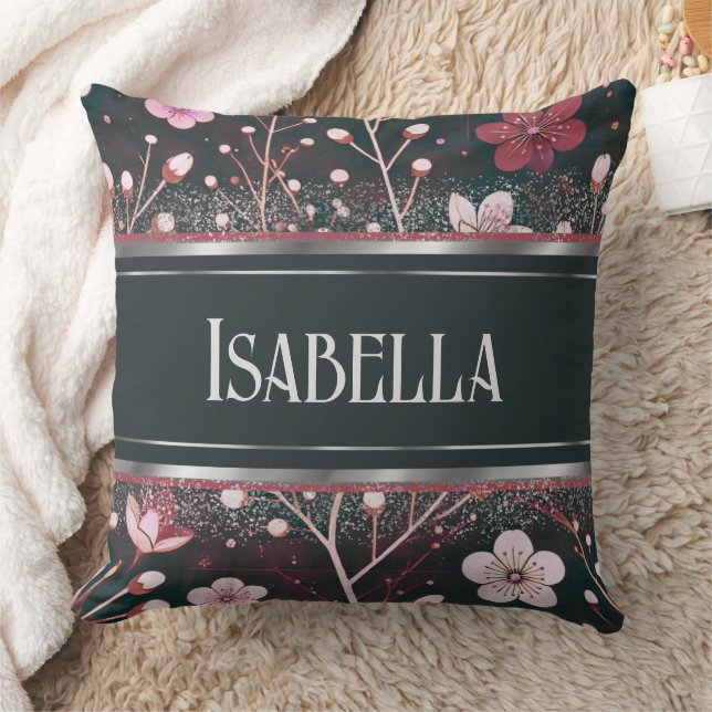 Golden Blommars: Fintvätt Blommigt Symphony Kudde (Filt)