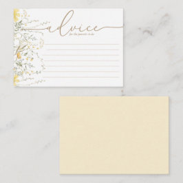 Golden Blommigt | Adapter för Wildblomsterbabyskor Rådkort