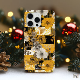 Golden Blommigt Fusion - Elegant Phone Case