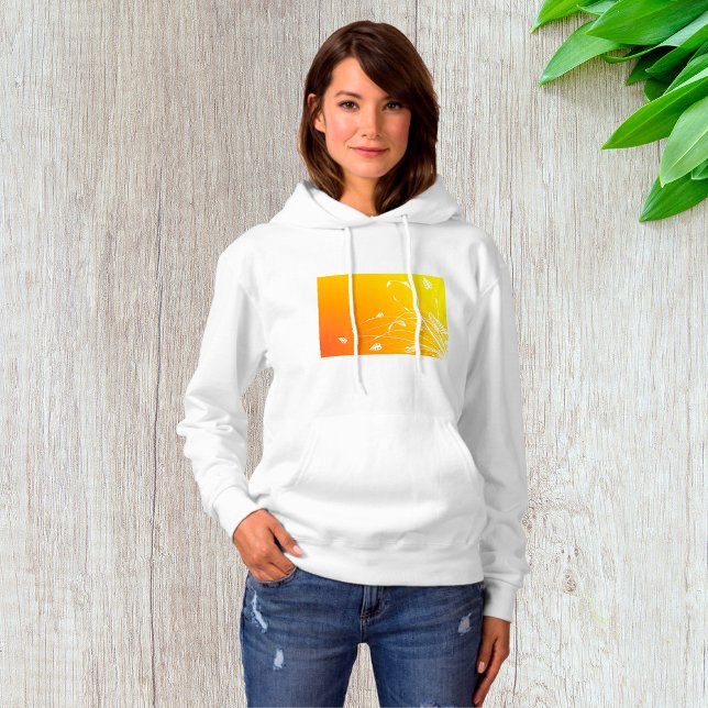 Golden Blommigt Hoodie T Shirt (Skapare uppladdad)
