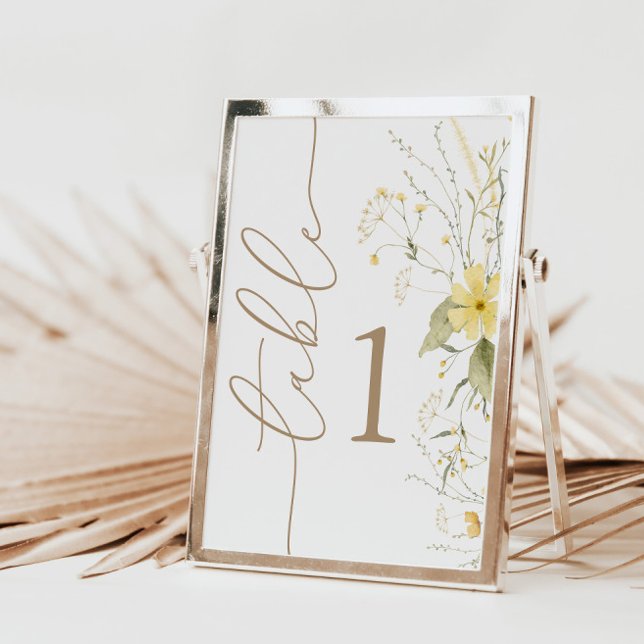 Golden Blommigt | Kort för Wildblomma Bord (Skapare uppladdad)