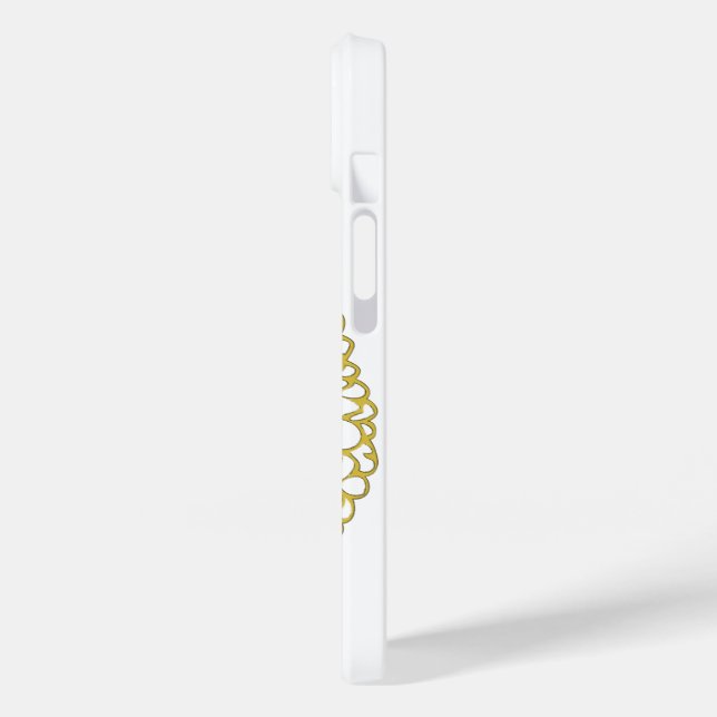 Golden Blommigt Mandala Phone Case (Baksida / Vänster)